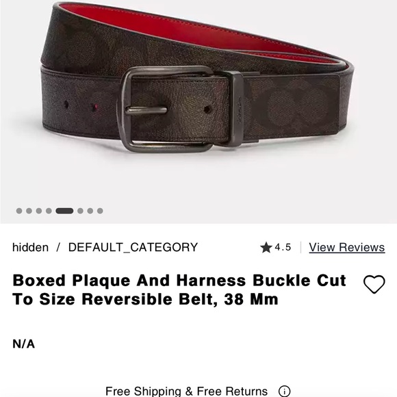 (NEW)Boxed Plaque And Harness Buckle Cut To Size Reversible Belt, 38 Mm C6812 - Picture 3 of 10